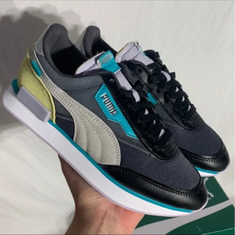 Puma Future Rider Galaxy Blue Black White Shoes New Womans Sizes - Picture 4 of 7